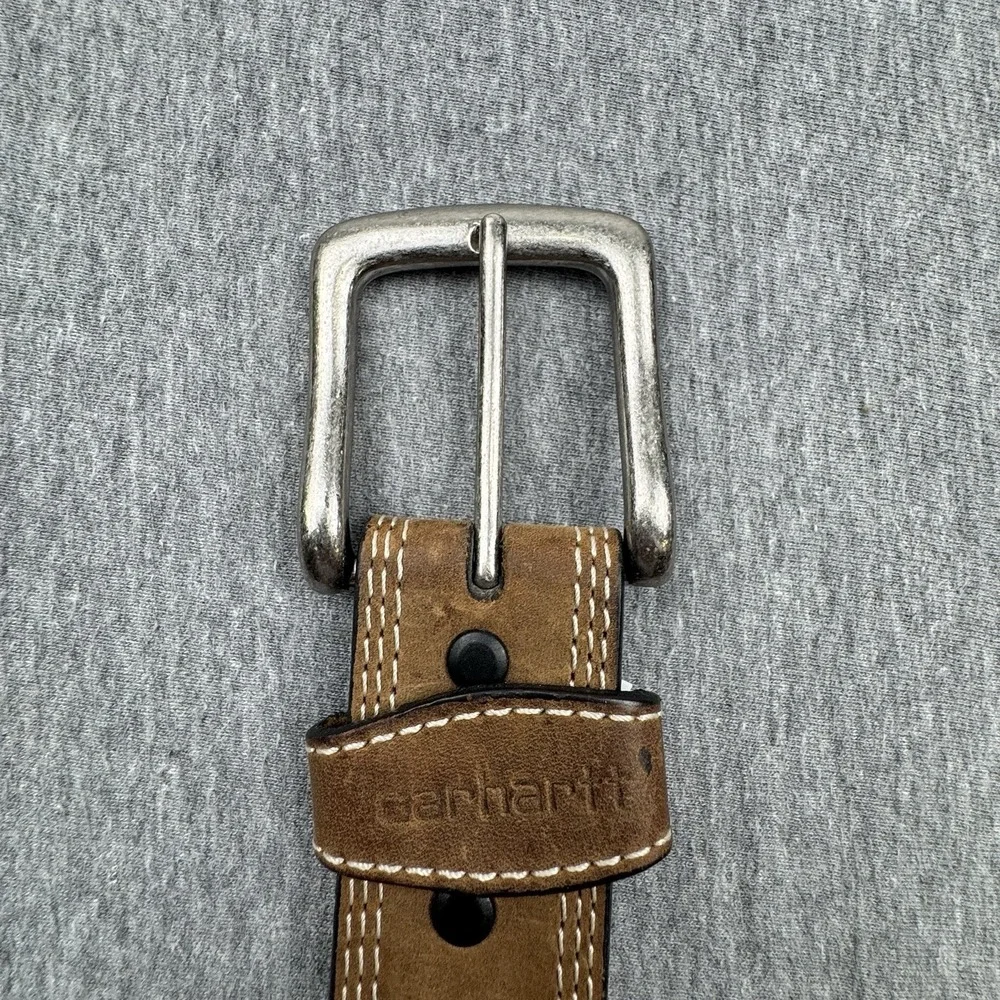 CARHARTT Belt Brown Full Grain Leather 2754-20‎ Men's Roller Belt Sz 44